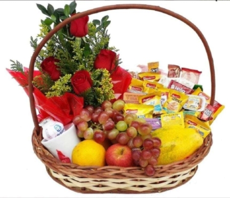 Cesta Adoro Café com Frutas
